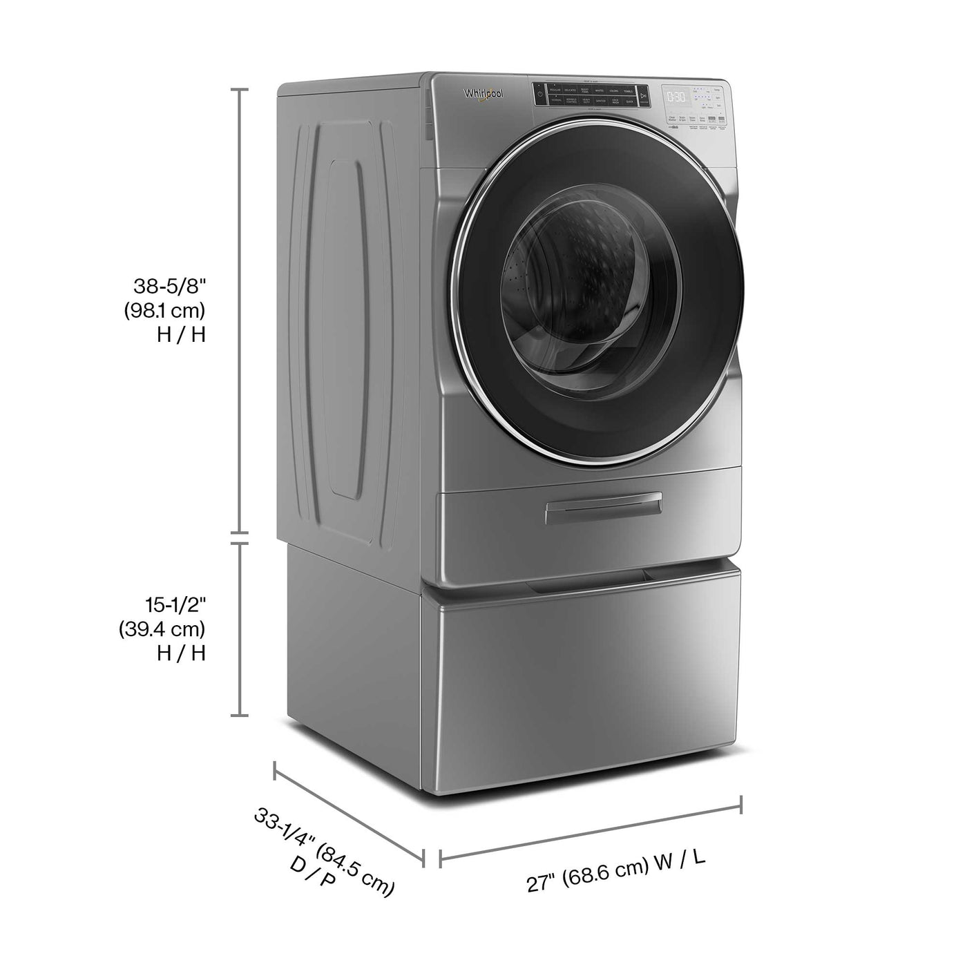 Whirlpool Chrome Shadow Front Load Washer (5.8 cu.ft.) - WFW8620HC