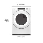 Whirlpool White Electric Dryer (7.4 Cu.Ft.) - YWED560LHW