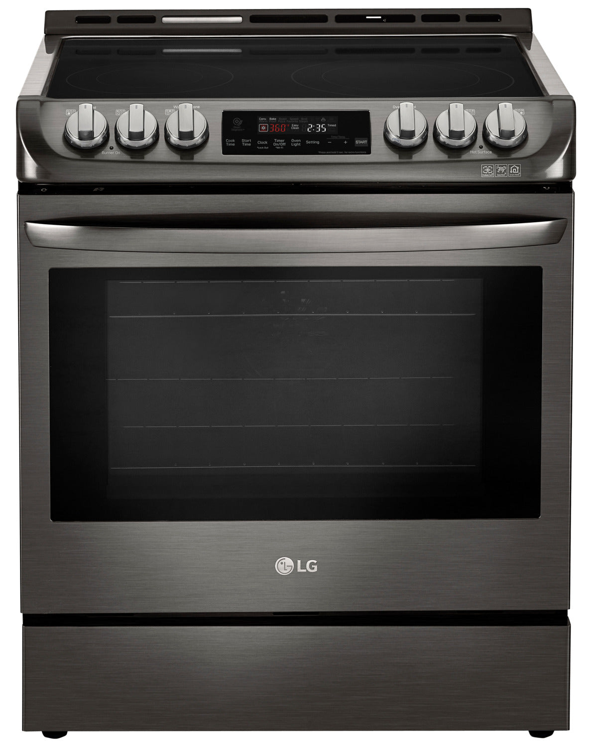 LG Appliances Black Stainless Steel Slide-In Electric Range (6.3 Cu. Ft.) - LSE4611BD