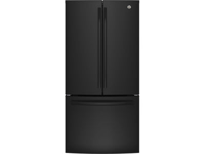 GE Black Counter-Depth French Door Refrigerator (18.6 Cu. Ft.) - GWE19JGLBB