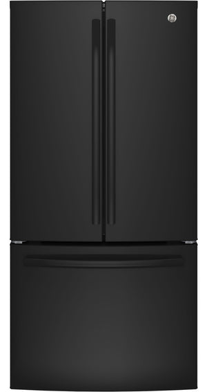 GE Black Counter-Depth French Door Refrigerator (18.6 Cu. Ft.) - GWE19JGLBB