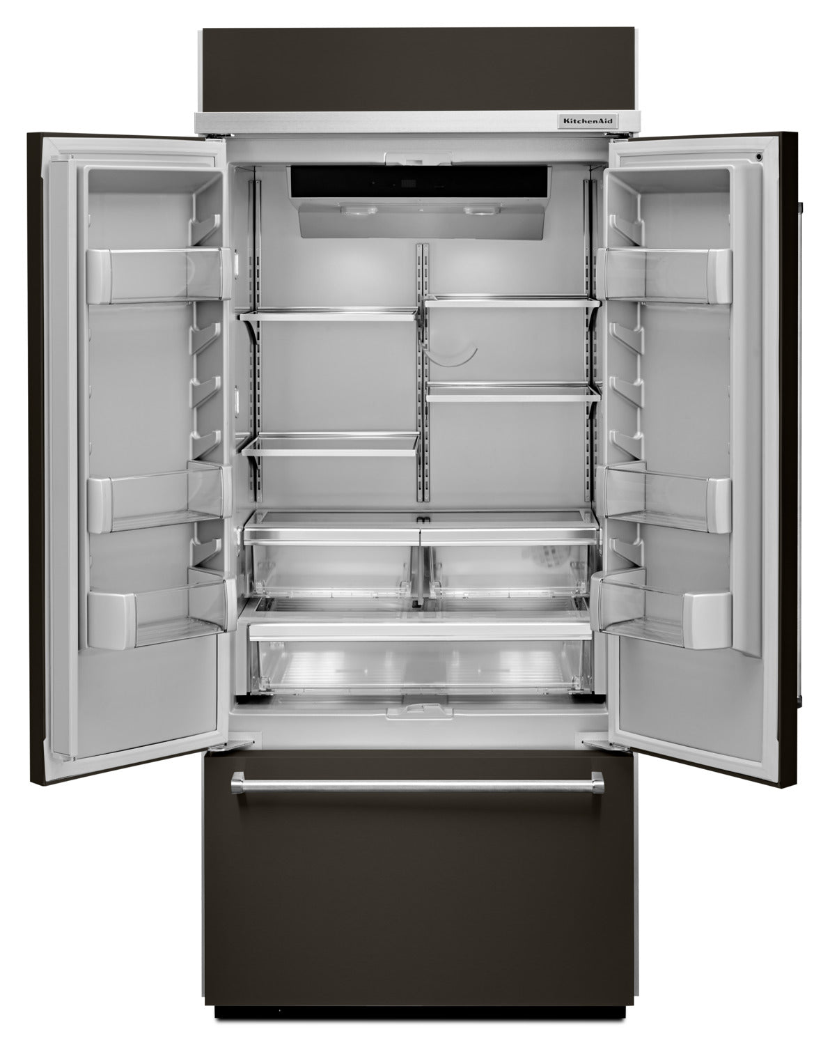 KitchenAid Black Stainless Steel French Door Refrigerator (20.8 Cu. Ft.) - KBFN506EBS