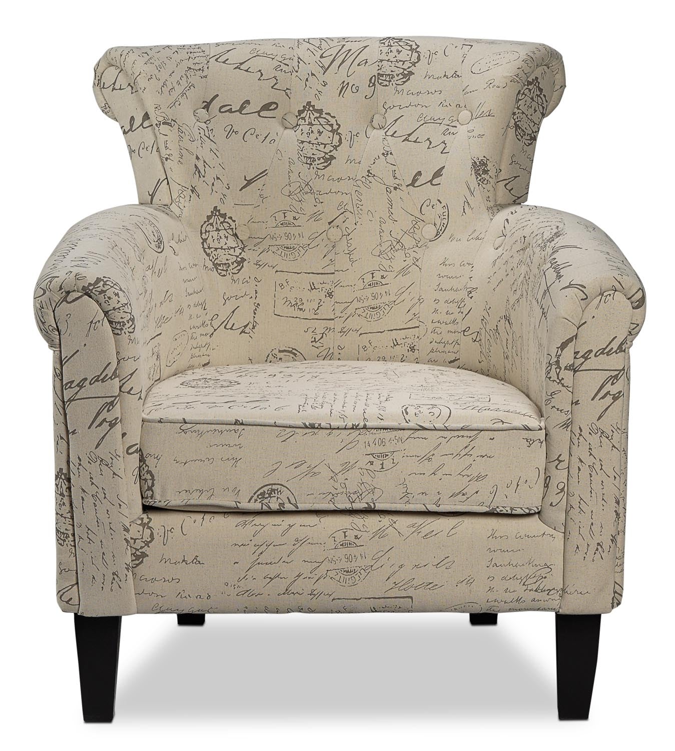 Yanny Accent Chair - Scroll White