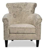 Yanny Accent Chair - Scroll White