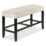 Jackson Counter Height Bench - Cream