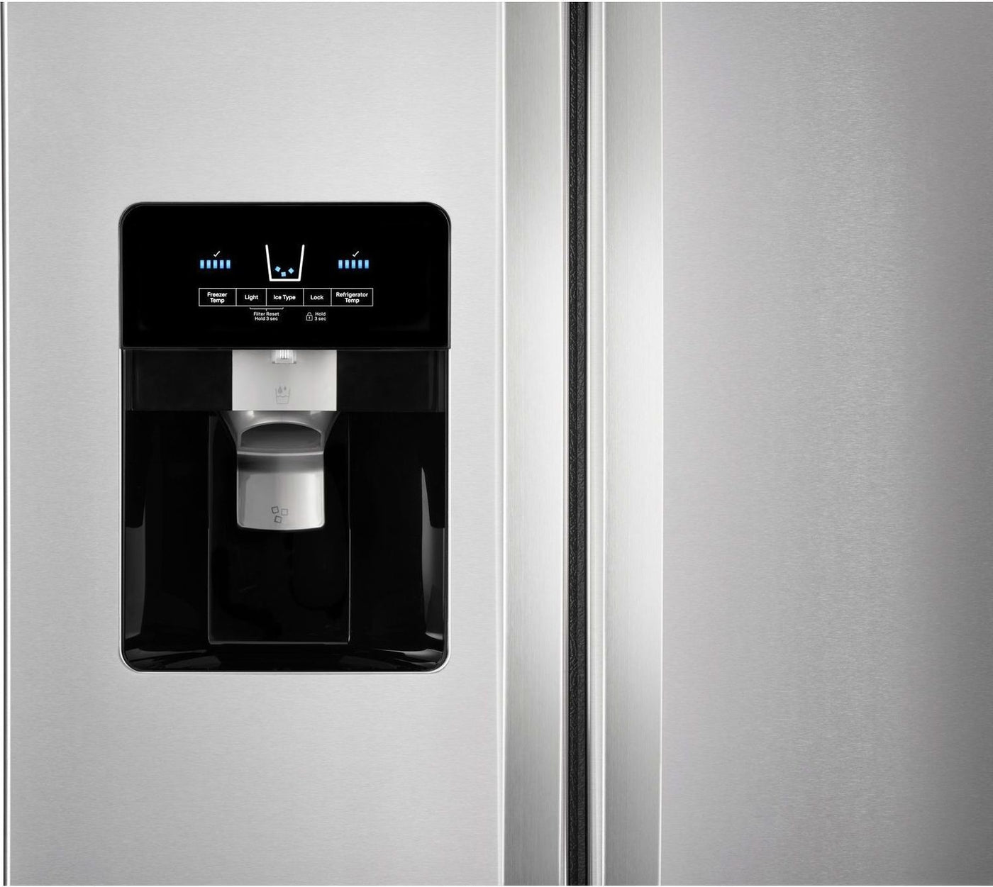 Whirlpool Monochromatic Stainless Steel Side-by-Side Refrigerator (25 Cu. Ft.) - WRS335SDHM