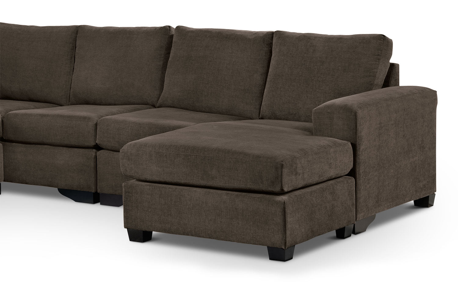 Danielle 3-Piece Sectional with Right-Facing Corner Wedge - Java