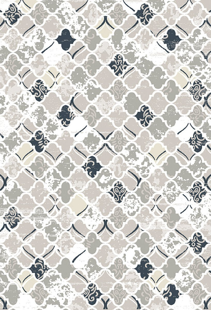 Quatro 5' x 8' Area Rug - Black and Grey