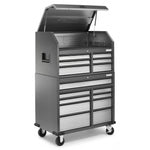 Gladiator Silver Tread Premier 41 inch 15-drawer Mobile Tool Chest Combo - GATC4115JG