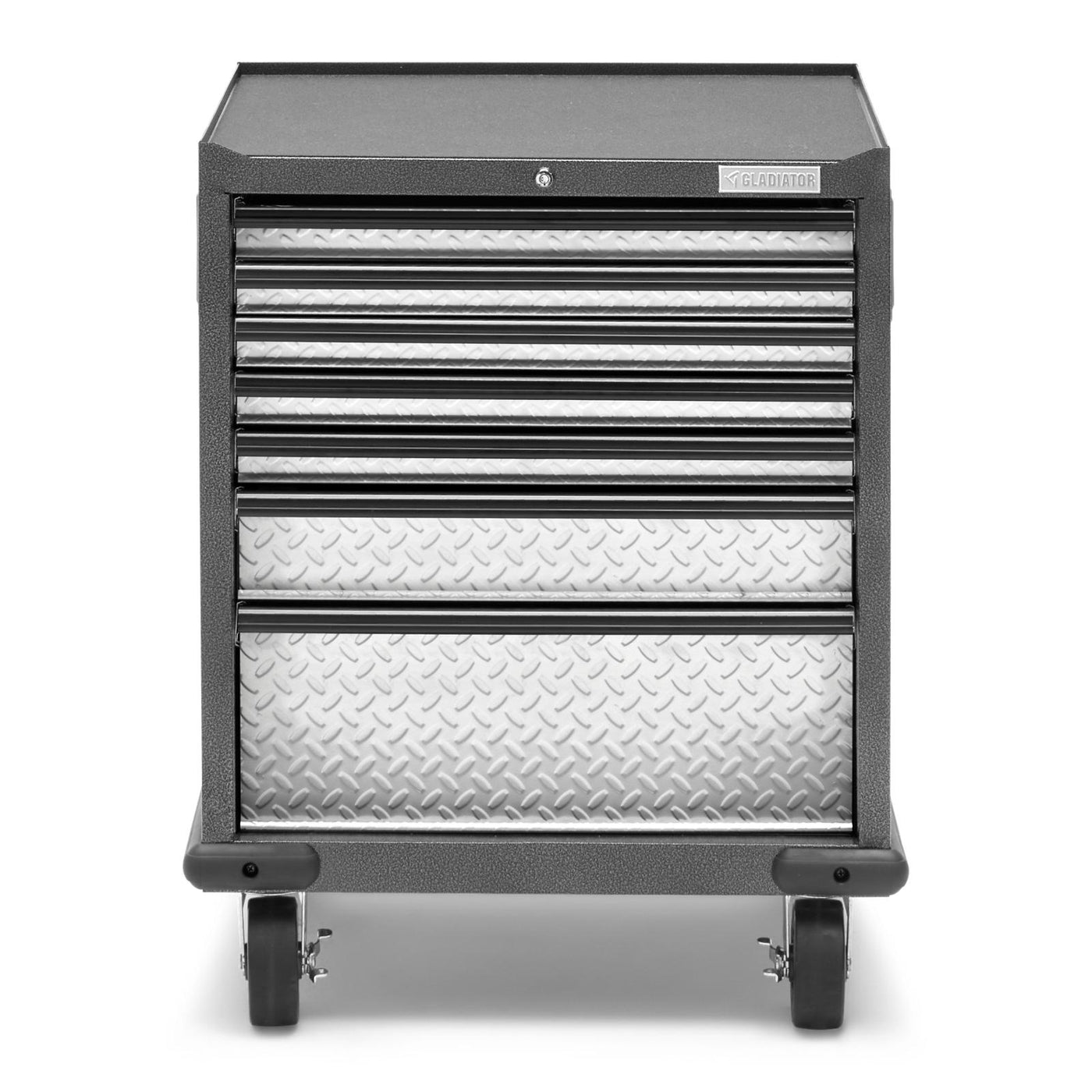 Gladiator Silver Tread Premier Pre-Assembled 7 Drawer Modular Tool Storage Cabinet - GAGD277DJG