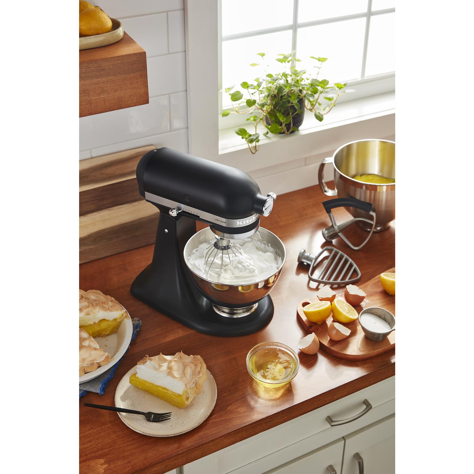 KitchenAid Black Matte Artisan® Series Tilt-Head Stand Mixer with Premium Accessory Pack - KSM195PSBM
