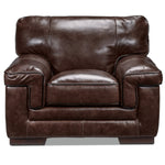 Stampede Leather Chair - Coffee