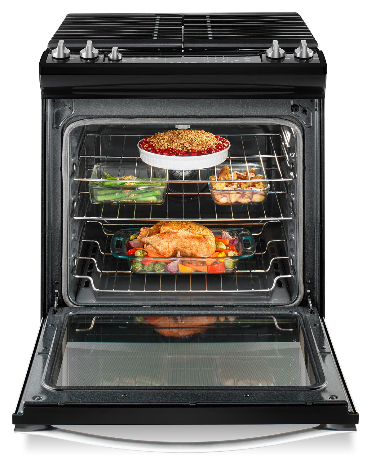 Whirlpool Black Slide-In Gas Range (5.8 Cu. Ft.) - WEG745H0FE