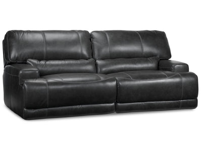 Dearborn Leather Power Reclining Sofa - Charcoal