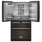 KitchenAid Black Stainless Steel French Door Refrigerator (25.8 Cu. Ft.) - KRMF706EBS