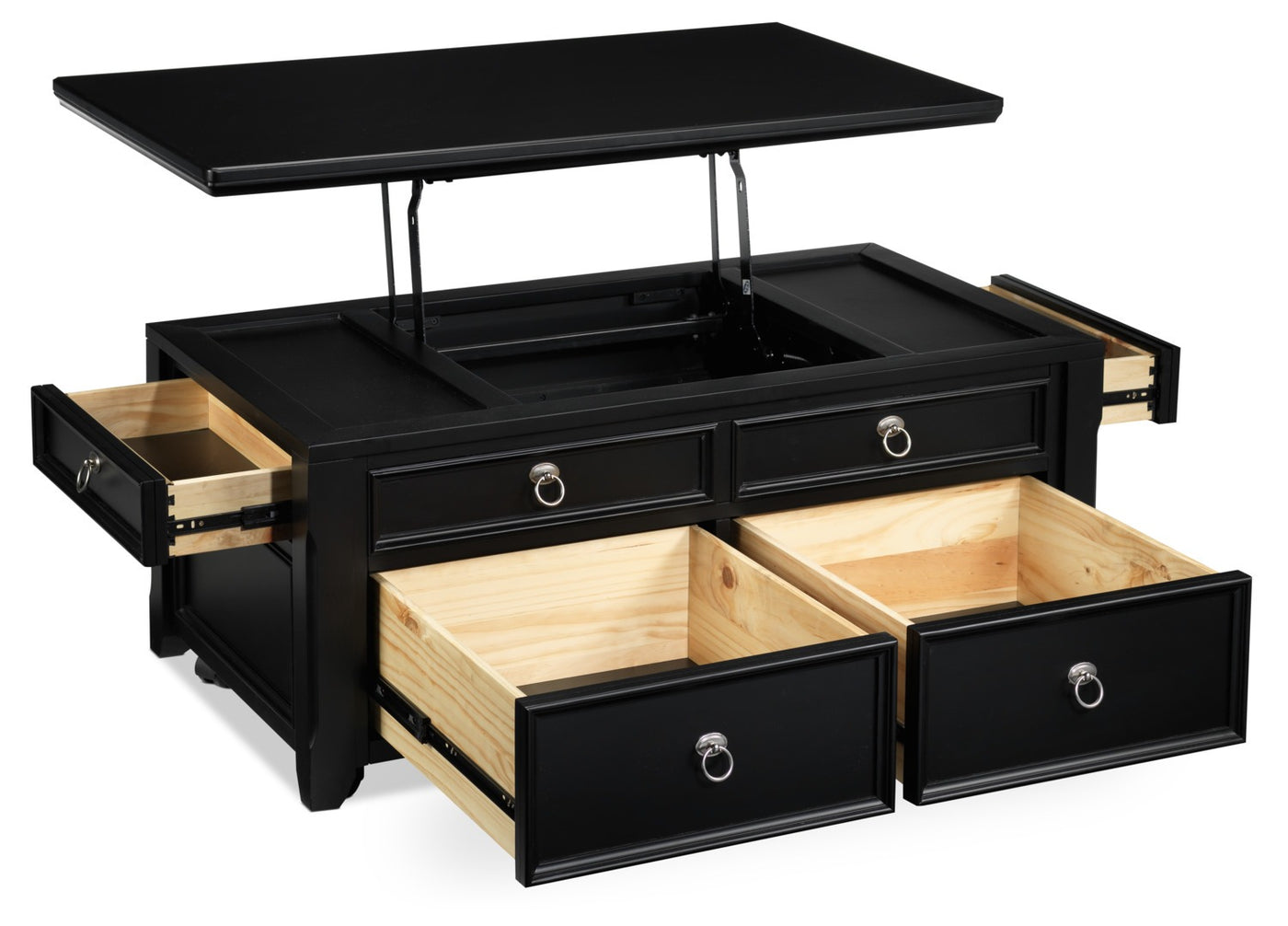 Turner 46" Lift-Top Coffee Table - Black