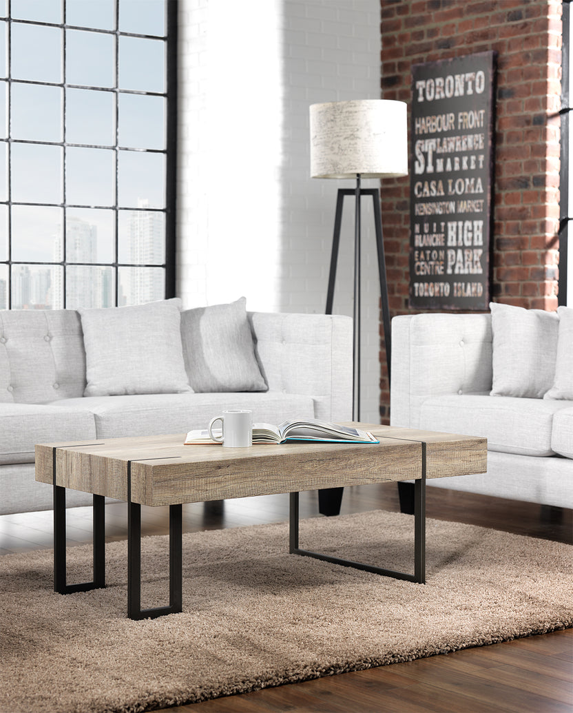Calvin Wood Coffee Table Beige Leon's