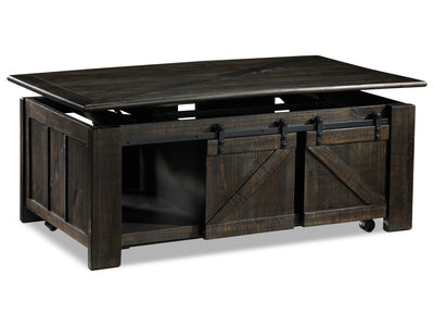 Gable 50" Lift-Top Coffee Table - Weathered Charcoal