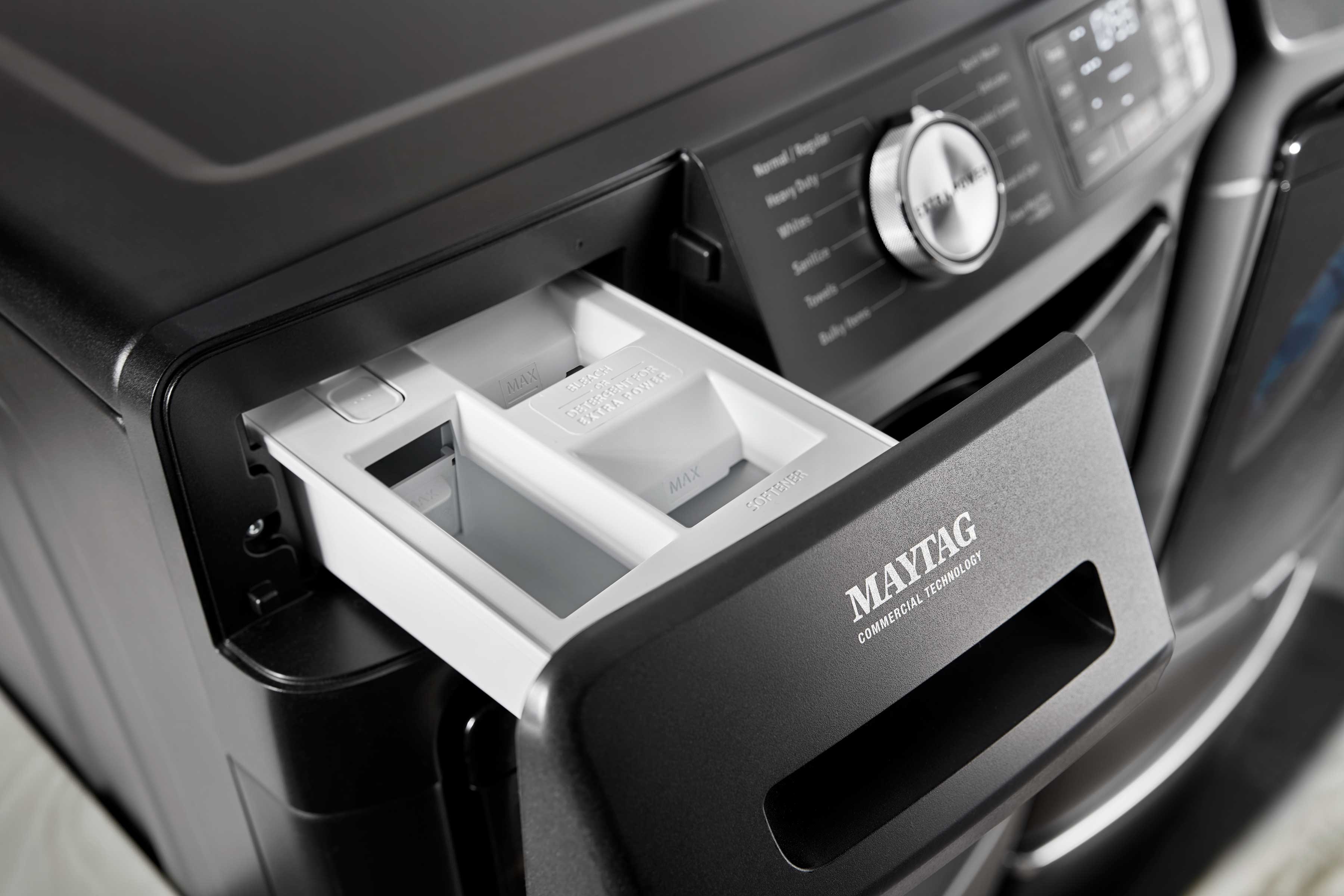 Maytag Volcano Black Front Load Washer with Extra Power and 16-Hr Fresh Hold® (5.5 cu. ft.) - MHW6630MBK