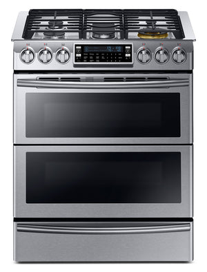 Samsung Stainless Steel Slide-In Dual Fuel Convection Range (5.8 Cu. Ft.) - NY58J9850WS/AC