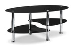 Oriana Coffee Table and Two End Tables - Black