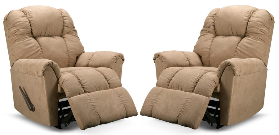 Benson 2-Pack of Rocker Recliners - Beige