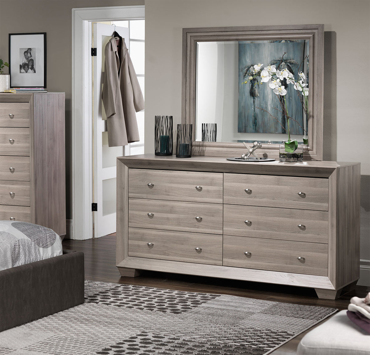 Franklin Mirror - Taupe