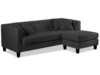 Astin Chaise Sofa - Dark Grey