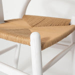 Jessbul Wishbone Dining Chair - White/Natural