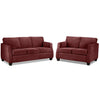 Agnes Sofa and Loveseat Set - Merlot