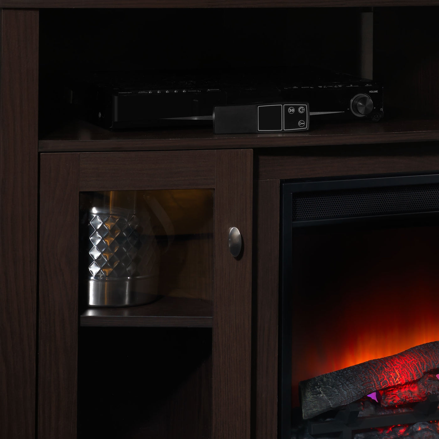 Lasalle Fireplace TV Credenza - Espresso