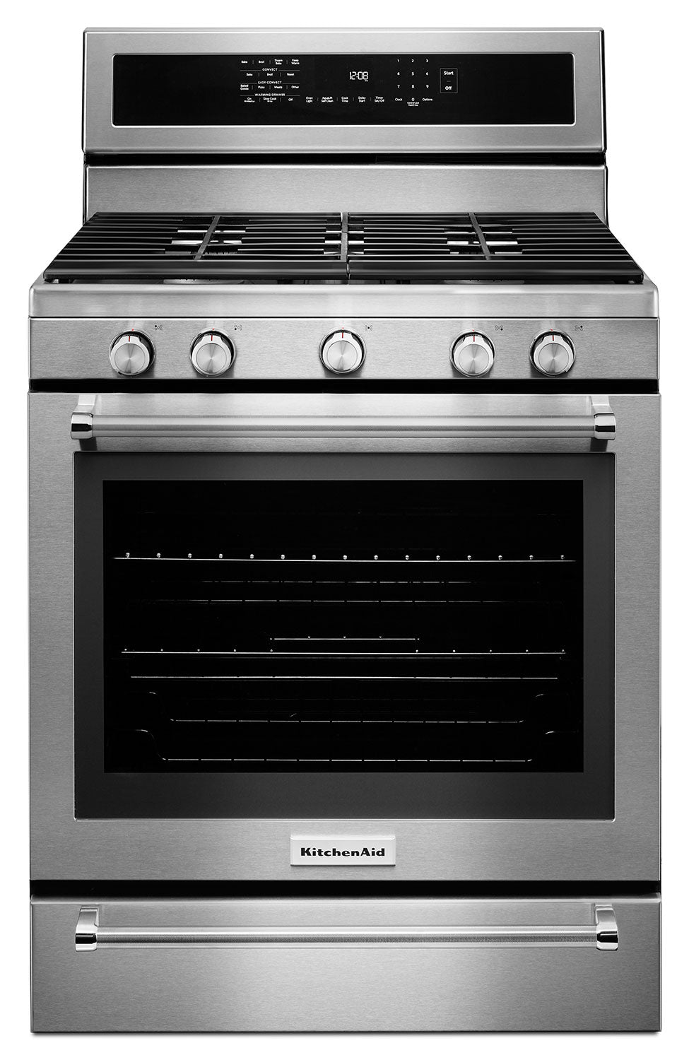 KitchenAid Freestanding Stainless Steel True Convection Gas Range (5.8 Cu. Ft.) - KFGS530ESS