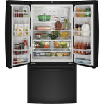 GE Black Counter-Depth French Door Refrigerator (18.6 Cu. Ft.) - GWE19JGLBB