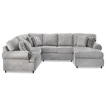 Jupiter 4-Piece Sectional with Right-Facing Chaise - Ash Grey