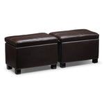 Paloma 3-Piece Ottoman - Chocolate