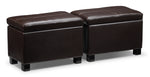 Paloma 3-Piece Ottoman - Chocolate