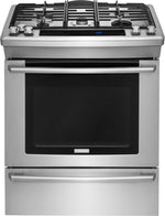Electrolux Stainless Steel Slide-In Dual Fuel Convection Range (4.6 Cu. Ft.) - EW30DS8CRS