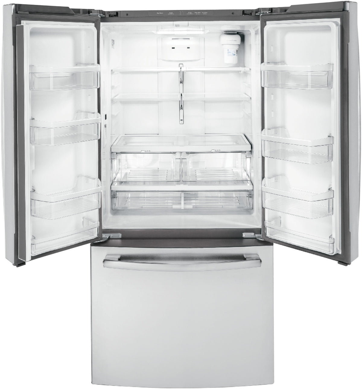 GE Stainless Steel Counter-Depth French Door Refrigerator (18.6 Cu. Ft.) - GWE19JSLSS