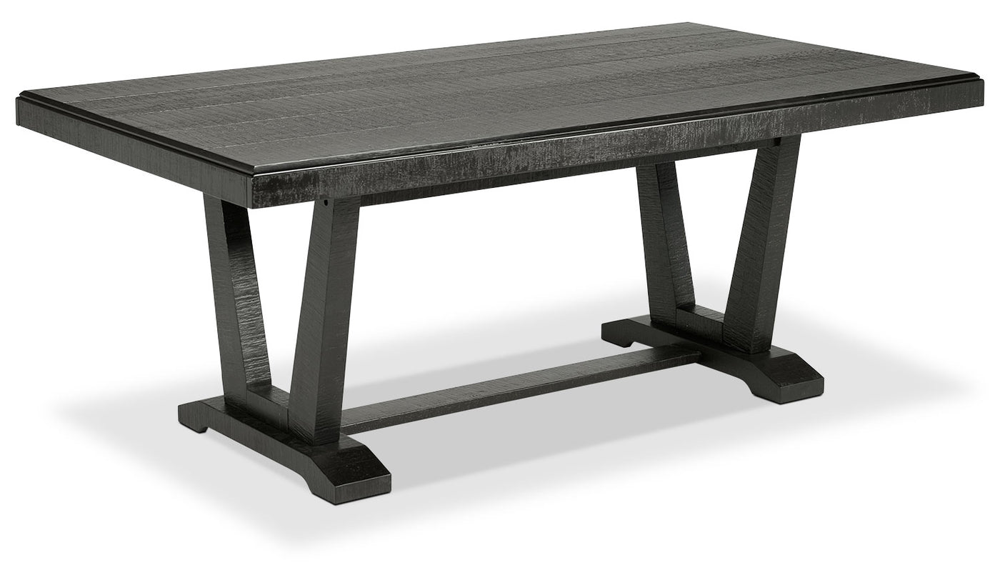 Imari 7-Piece Dining Set - Black and Grey