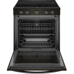 Whirlpool Black Stainless Steel Slide-In Electric True Convection Range (6.4 Cu. Ft.) - YWEE750H0HV