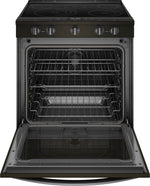 Whirlpool Black Stainless Steel Slide-In Electric True Convection Range (6.4 Cu. Ft.) - YWEE750H0HV