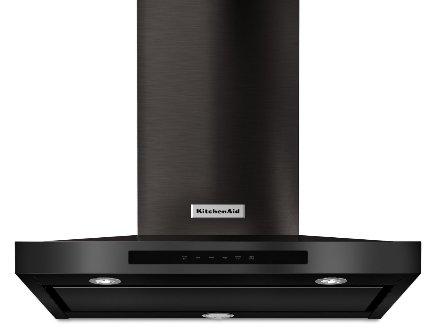 KitchenAid Black Stainless Steel 30" 600 CFM Wall-Mount Canopy Range Hood - KVWB600DBS