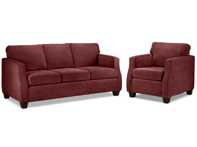 Agnes Sofa and Chair - Merlot