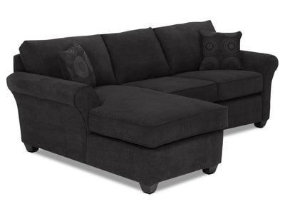 Althea 2-Piece Sectional with Left-Facing Chaise - Black