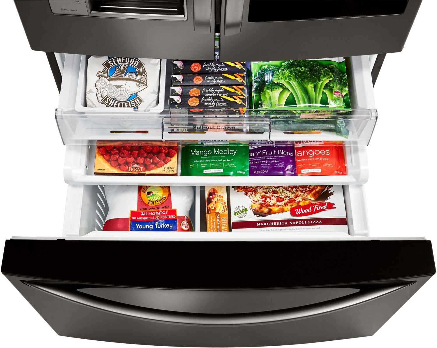 LG Black Stainless Steel Counter-Depth French Door Refrigerator (24 Cu. Ft.) - LFXC24796D