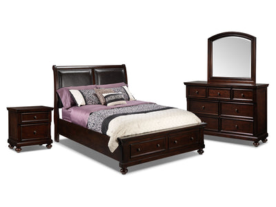 Chester 6-Piece Queen Storage Bedroom Package - Cherry