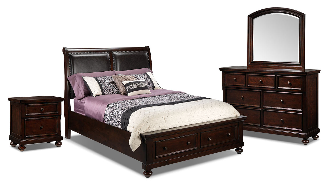 Chester 6-Piece Queen Storage Bedroom Package - Cherry