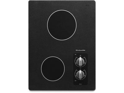KitchenAid Black 15" Electric Cooktop - KECC056RBL
