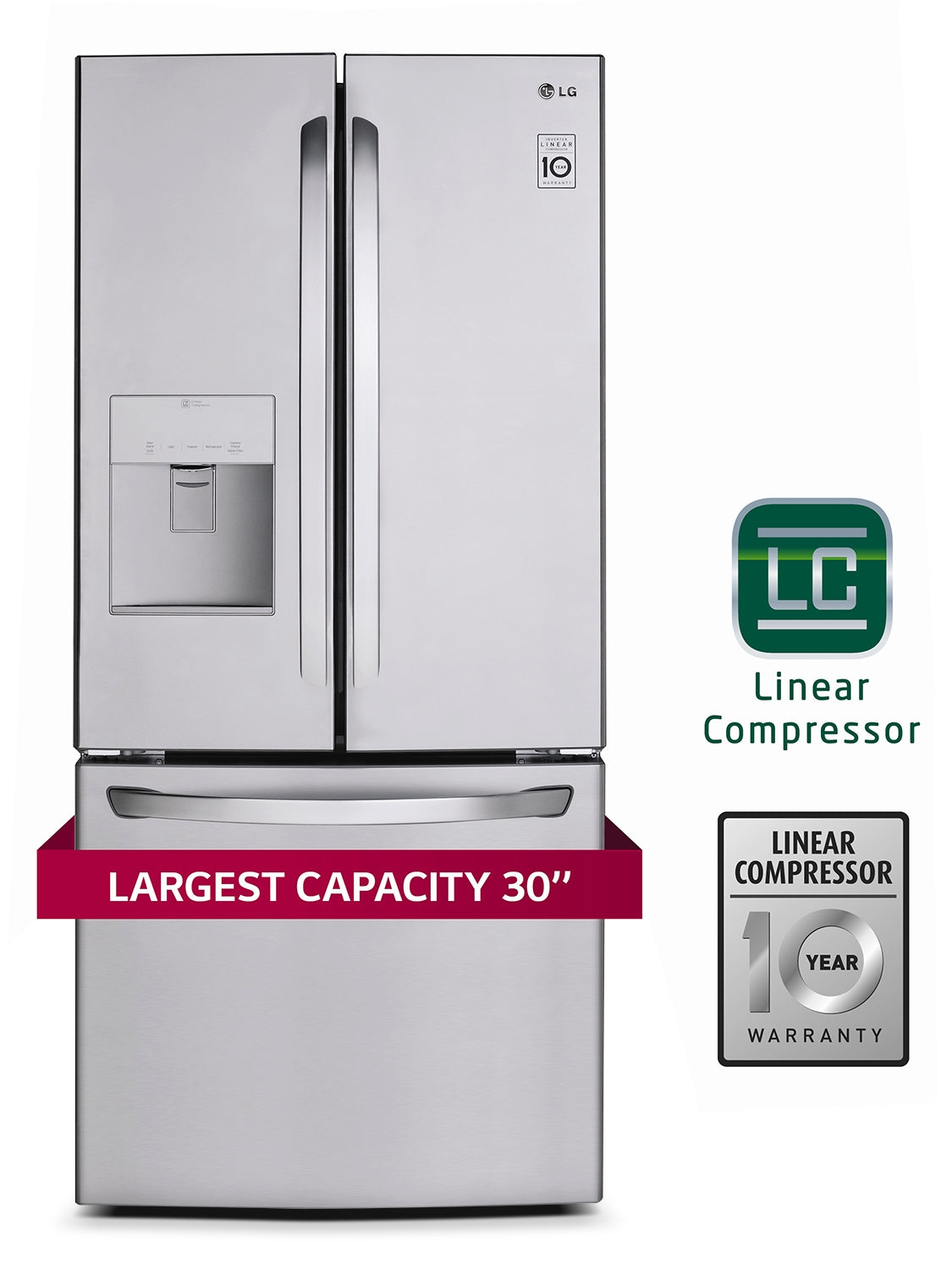 LG Appliances Stainless Steel French Door Refrigerator (21.8 Cu. Ft.) - LFD22786ST