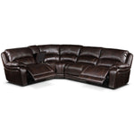 Santorini 5-Piece Power Reclining Sectional - Walnut